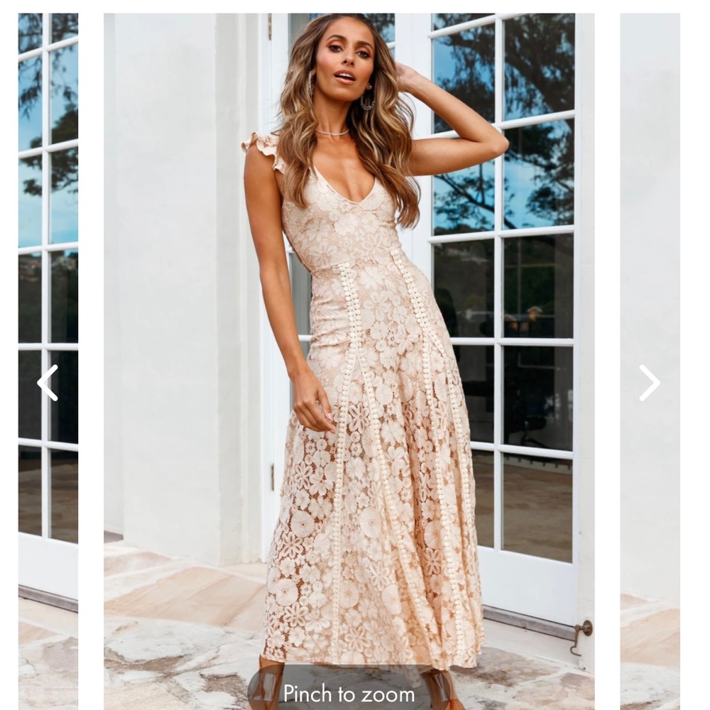 Selfie Leslie nude lace jumpsuit